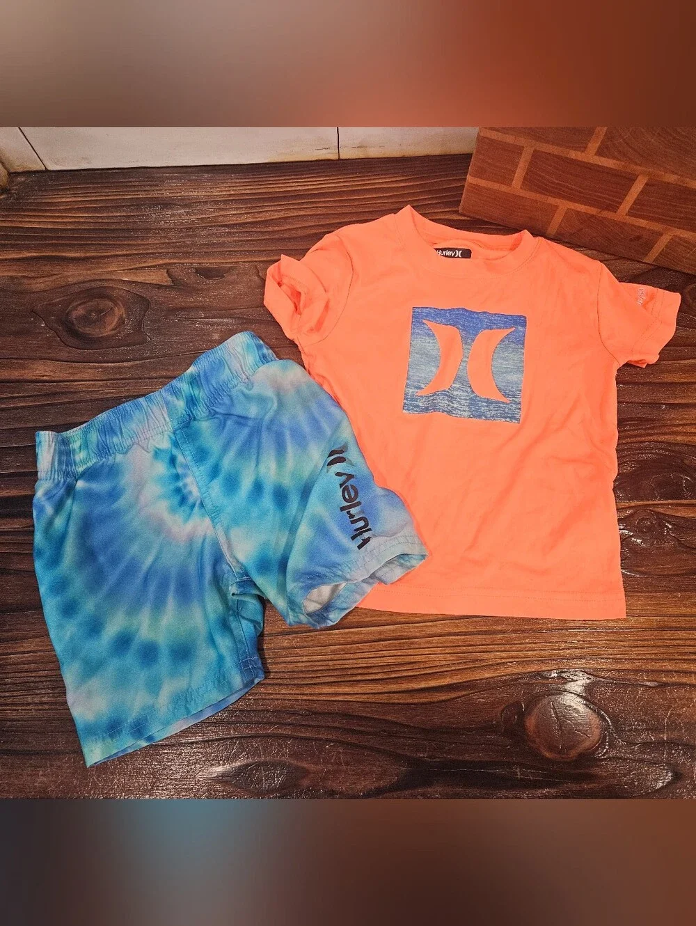 Toddler 3T Hurley Board Swim Shorts Trunks And Sun Sheild Shirts Bundle